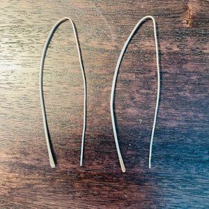 Sterlilng Silver Earrings Hairpin-shaped